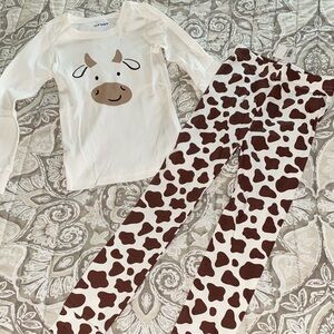 Old Navy pajama set cow print
